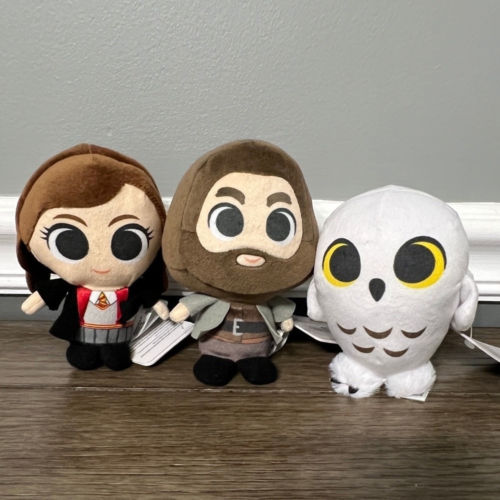 Harry Potter Funko Plush Set Hermione Hagrid Hedwig Wizarding World Stuffed Toys